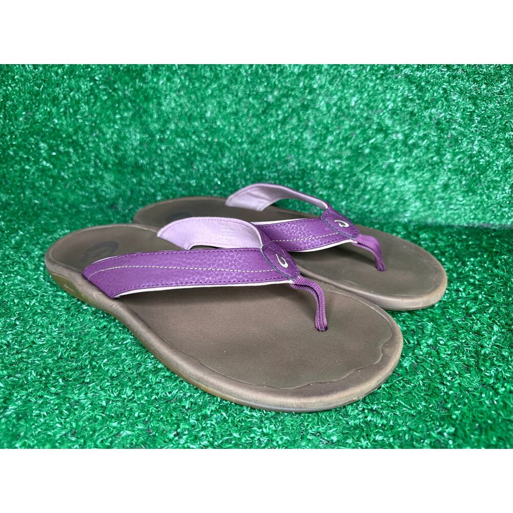 Olukai Ohana Thong Sandals Women's US 7 EU 37 Purple Flip Flops Slip On Beach